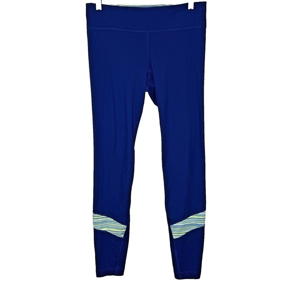 Under Armour All Season Gear Workout Ankle Leggings Womens Medium Blue Stretch